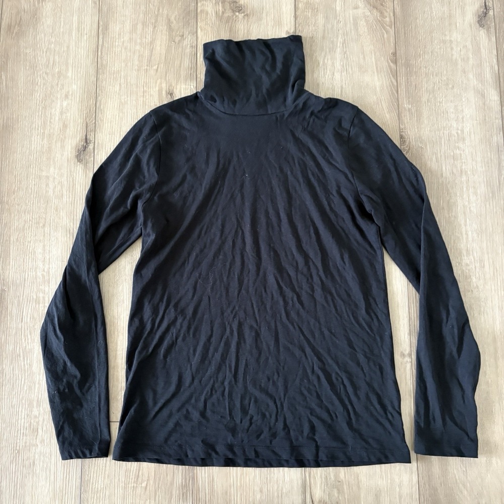 J.CREW Women's Black Turtleneck‎ Long Sleeve Top Size Small Lightweight